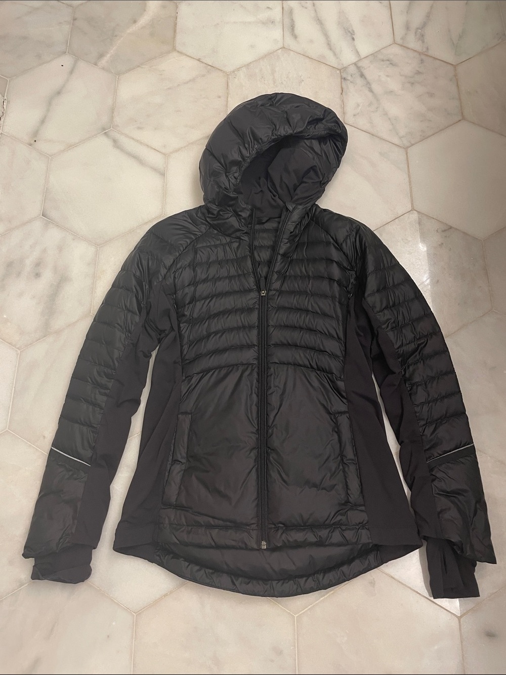 Lululemon Women's Black Hooded Insulated Jacket